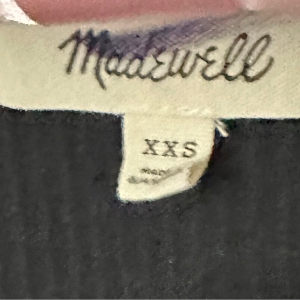 Madewell Black Long Sleeve Crop Top - Picture 3 of 3